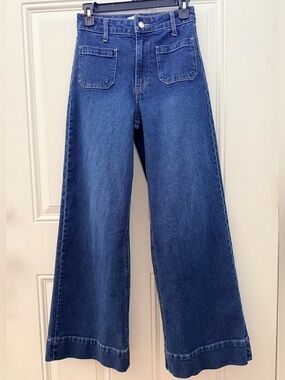 H&M Wide Leg Patch Pocket Jeans